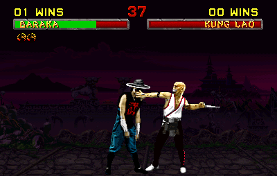 Kung Lao Fatality II - Mortal Kombat 2 (GIF)